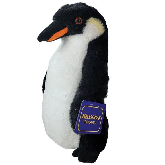 Kellytoy Penguin Plush Black 14.5" Standing Soft Stuffed Animal Emperor 2021 NWT - Picture 1 of 11